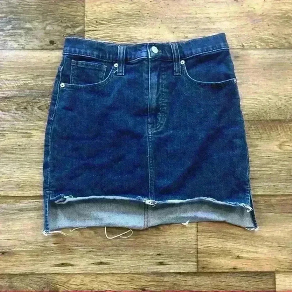 MADEWELL Stretch Denim Straight Mini Skirt - Picture 3 of 8